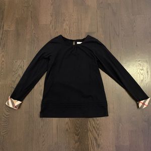 REAL AND RARE BURBERRY girls cuffed long sleeve